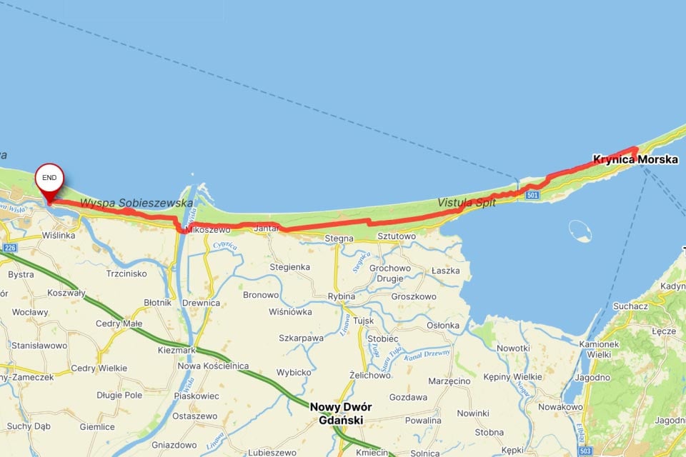 Szlak Rowerowy R10: Wyspa Sobieszewska – Krynica Morska – Wyspa Sobieszewska